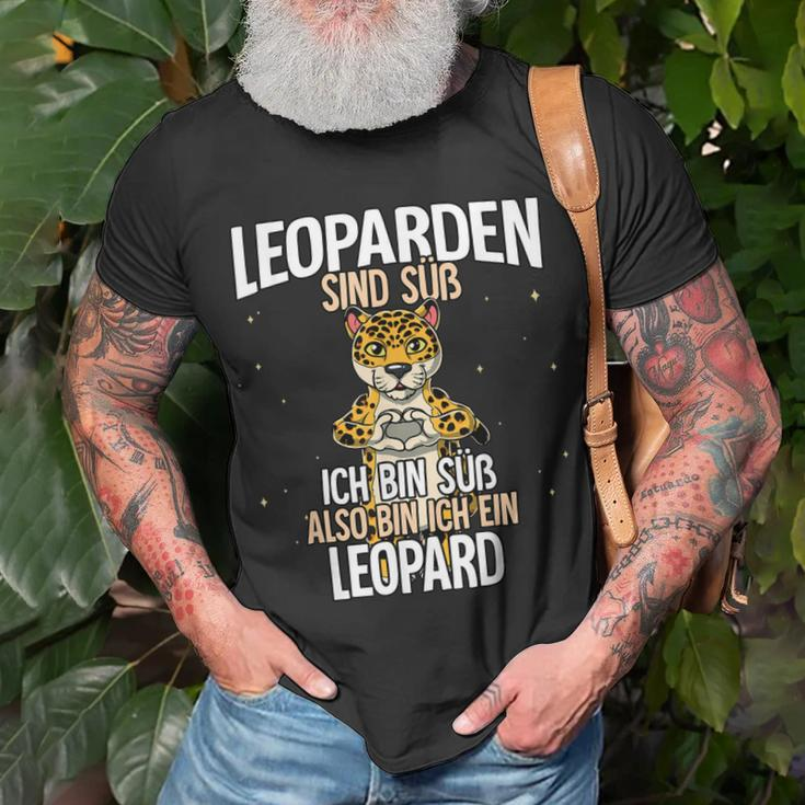 Leoparden Sind Süß Leopard T-Shirt Geschenke für alte Männer