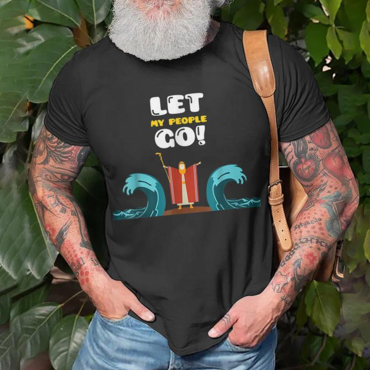 Let My People Go The Red Sea Jewish Passover Holiday Unisex T-Shirt Gifts for Old Men