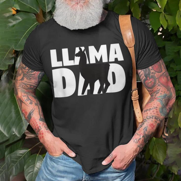 Llama Dad Llama Lover Gift For Father Pet Animal Unisex T-Shirt Gifts for Old Men
