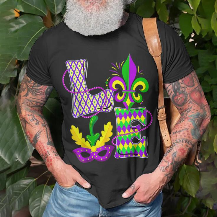 Love Mardi Gras Party Fat Tuesday Carnival Festival T-Shirt Gifts for Old Men