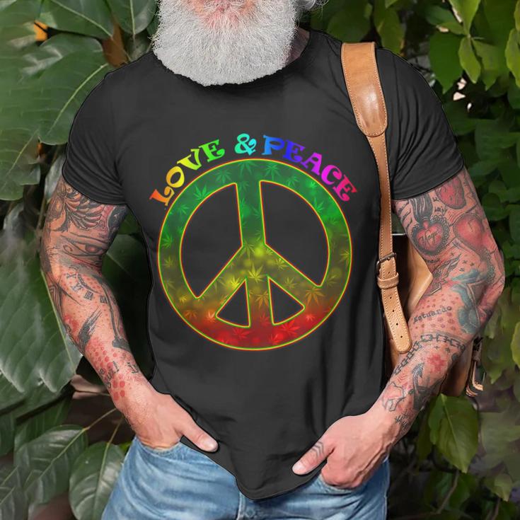 Love Peace 60Er 70Er Jahre Hippie-Kostüm T-Shirt Geschenke für alte Männer