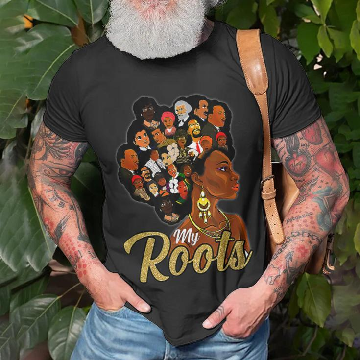 I Love My Roots Black Powerful History Month Pride Dna V2 T-Shirt Gifts for Old Men