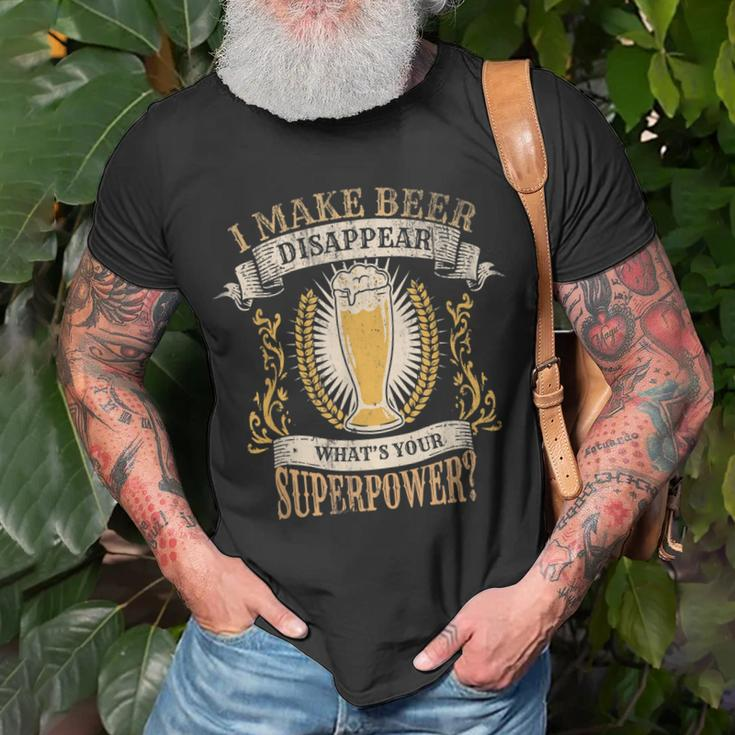 Lustig Dass Ich Bier Verschwinden Lasse T-Shirt Geschenke für alte Männer