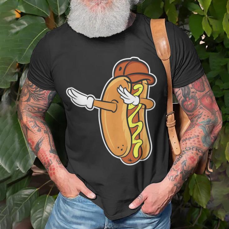 Lustiges Hot Dog Dabbing T-Shirt, Tanzendes Würstchen Design Geschenke für alte Männer