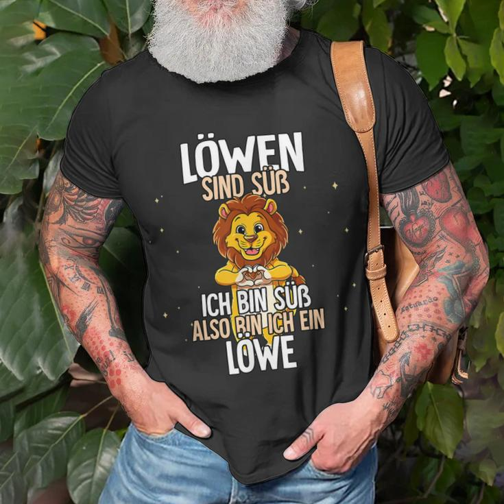 Lustiges Löwen-Shirt Ich bin süß, also bin ich ein Löwe – Motiv Tee Geschenke für alte Männer