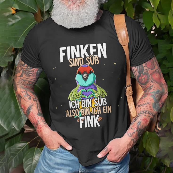 Lustiges Papageien-T-Shirt Finken sind süß, also bin ich ein Fink Geschenke für alte Männer