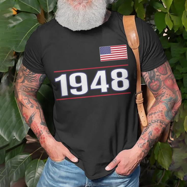 Made in 1948 T-Shirt mit Amerikanischer Flagge, Vintage Geburtstag Geschenke für alte Männer