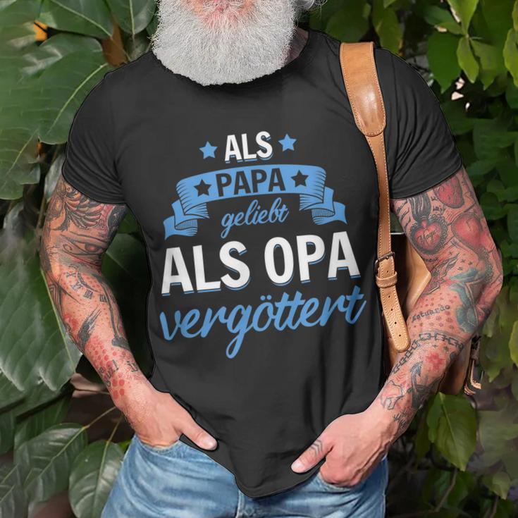 Mann Sohn Opa Vati Vater Als Papa Geliebt Als Opa Vergöttert T-Shirt Geschenke für alte Männer