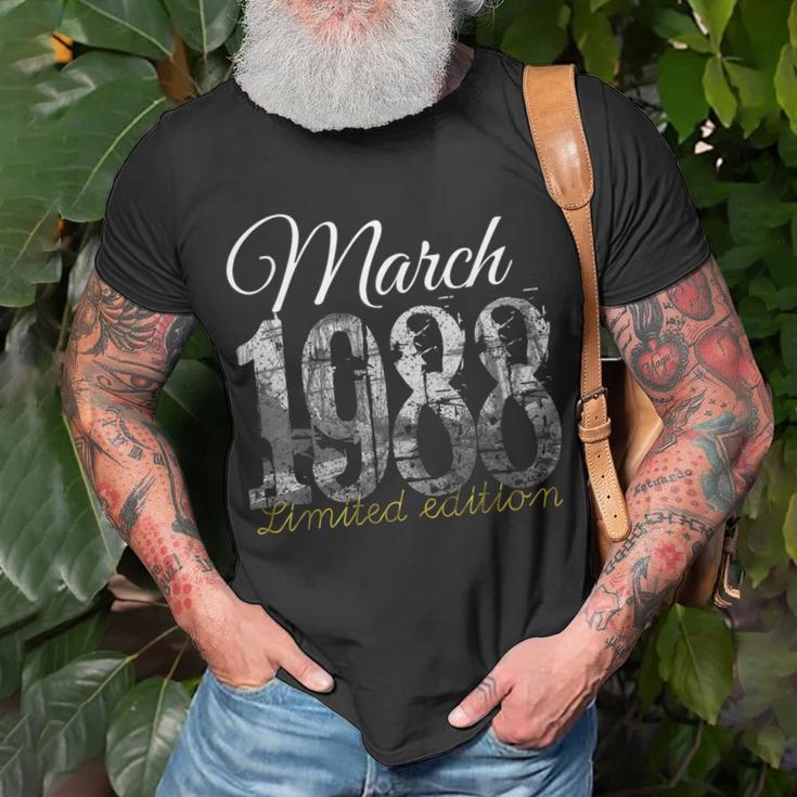 March 1988 - 35 Year Old 1988 35Th Birthday Gift Unisex T-Shirt Gifts for Old Men