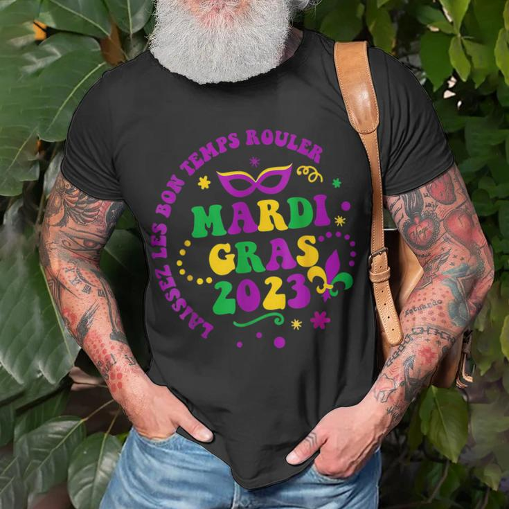 Mardi Gras 2023 Laissez Les Bons Retro Tuesday Fat T-Shirt Gifts for Old Men