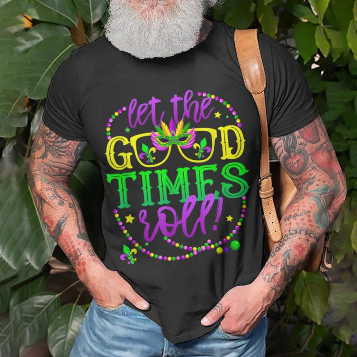 Mardi Gras Let The Good Times Roll Fleur De Lis T-Shirt Gifts for Old Men