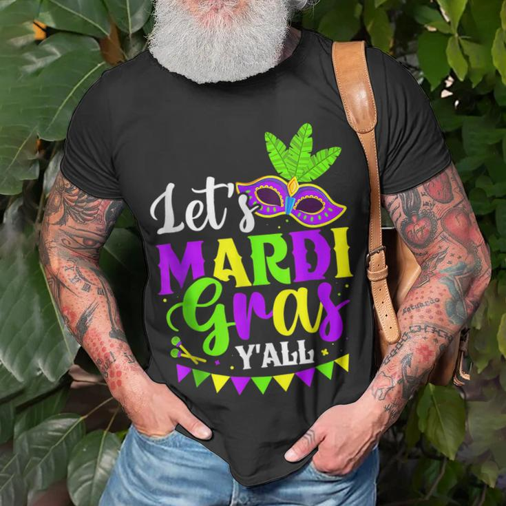Lets Mardi Gras Yall New Orleans Fat Tuesdays Carnival T-Shirt Gifts for Old Men