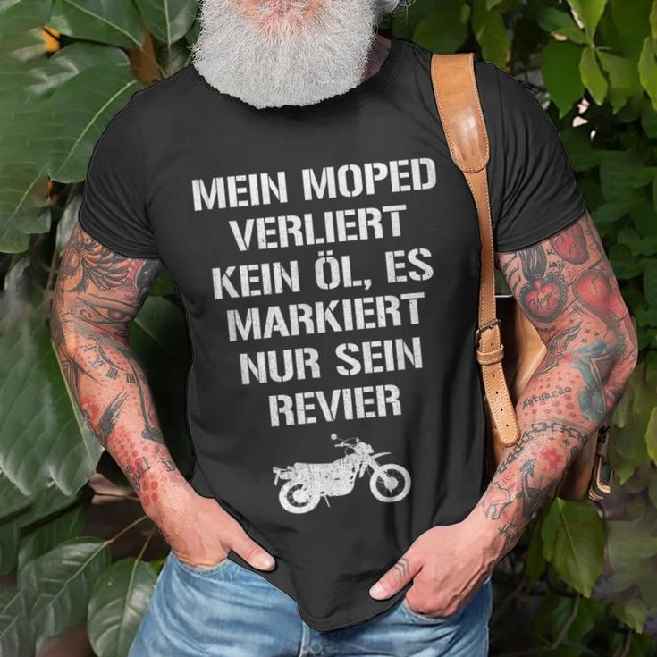 Mein Moped Verliert Kein Öl Lustiges Schrauber Werkstatt T-Shirt Geschenke für alte Männer
