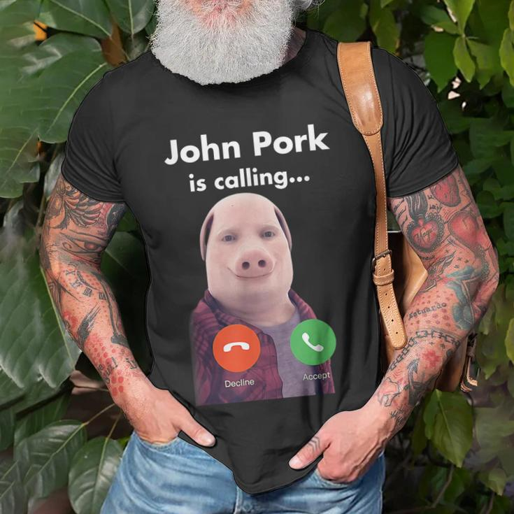 Funny John Pork is calling funny answer call phone meme shirt, hoodie,  sweatshirt and tank top