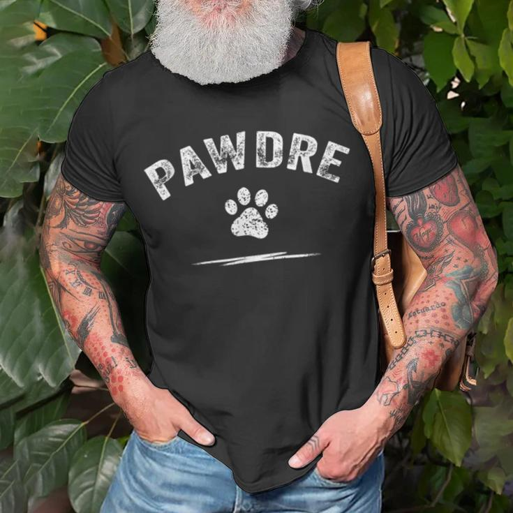 Mens Pawdre Cat Or Dog Dad Fathers Day V2 Unisex T-Shirt Gifts for Old Men