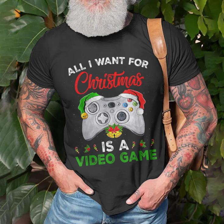 Merry Christmas All I Want For Christmas Is A Videogame T-shirt Gifts for Old Men