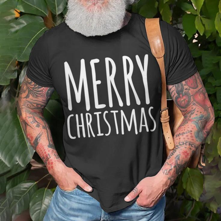 Merry Christmas Weihnachts Spruch Dekoration Damen Herren V2 T-Shirt Geschenke für alte Männer