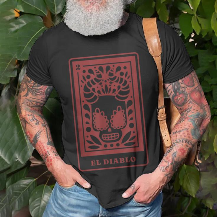 Mexikanische Tarotkarte V4 T-Shirt Geschenke für alte Männer