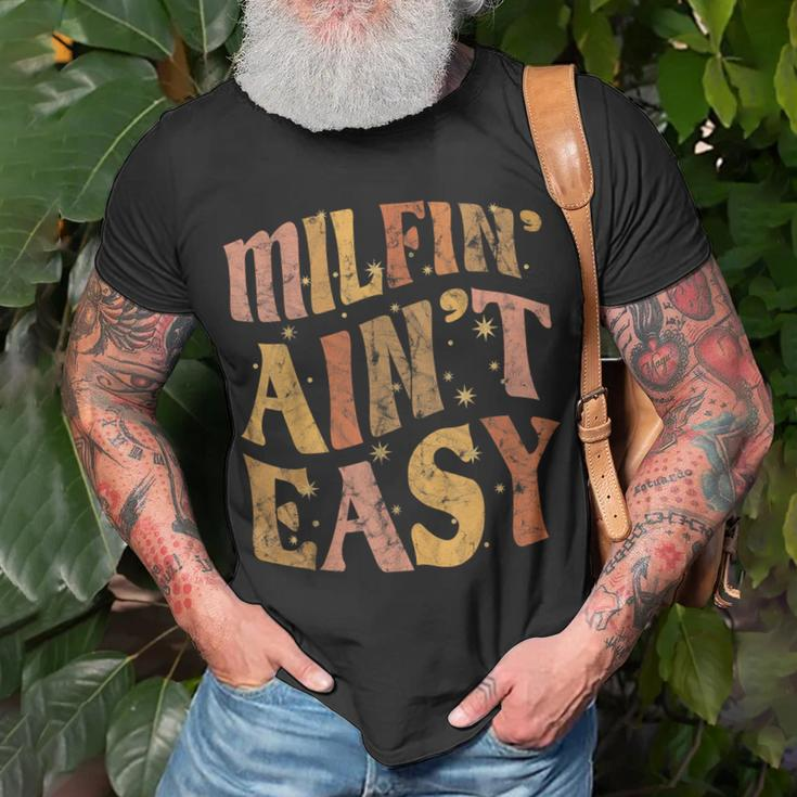 Milfin Aint Easy Colorful Text Stars Blink Blink Unisex T-Shirt Gifts for Old Men