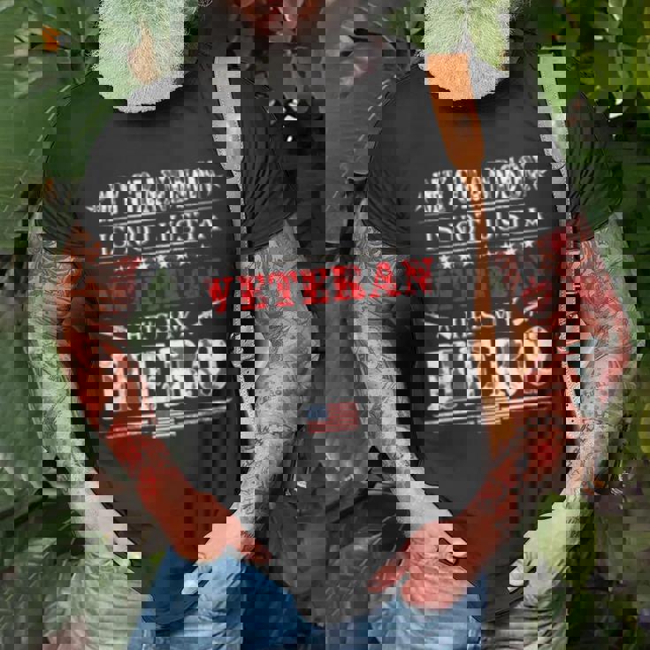 Military Family Veteran My Grandson Us Veteran My Hero Unisex T-Shirt Gifts for Old Men