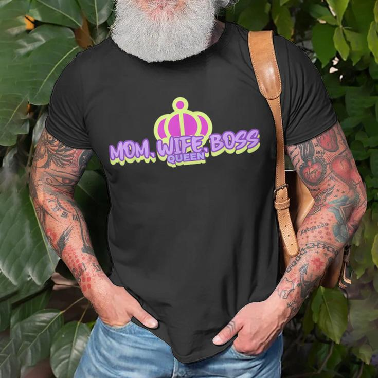 Mom Wife Boss Queen Mompreneur Hustle T-shirt Gifts for Old Men