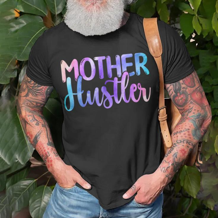 Mother Hustler - Entrepreneur Mom Mothers Day Watercolor Unisex T-Shirt Gifts for Old Men