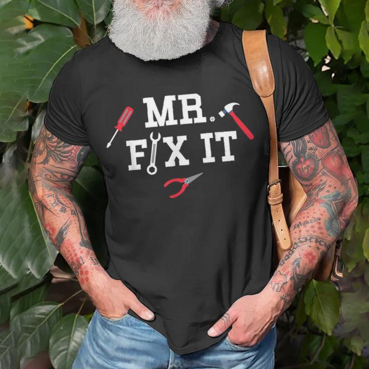 Mr Fix It Fathers Day Hand ToolsPapa Daddy Unisex T-Shirt Gifts for Old Men