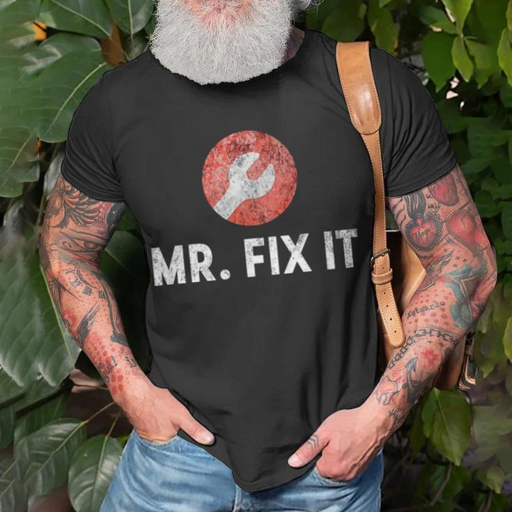 Mr Fix It Funny Plumber Gift For Dad Unisex T-Shirt Gifts for Old Men