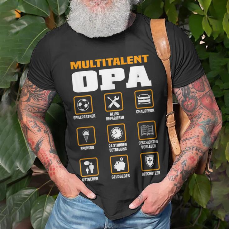 Multitalent Opa T-Shirt mit lustigen Icons, Shirt für Großväter Geschenke für alte Männer