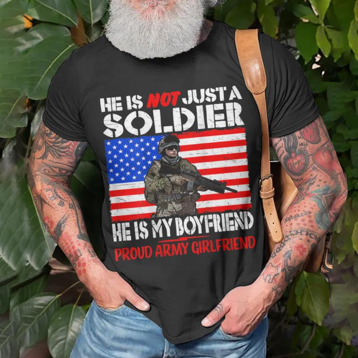 My Boyfriend My Soldier Proud Army Girlfriend Military Lover Unisex T-Shirt Gifts for Old Men