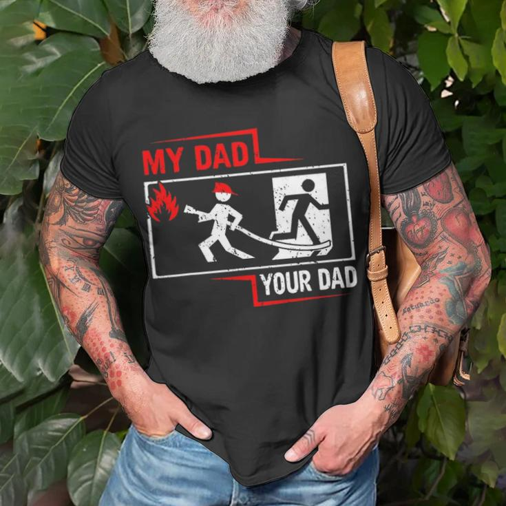My Dad Your Dad Firefighter Son Proud Fireman Kids Unisex T-Shirt Gifts for Old Men