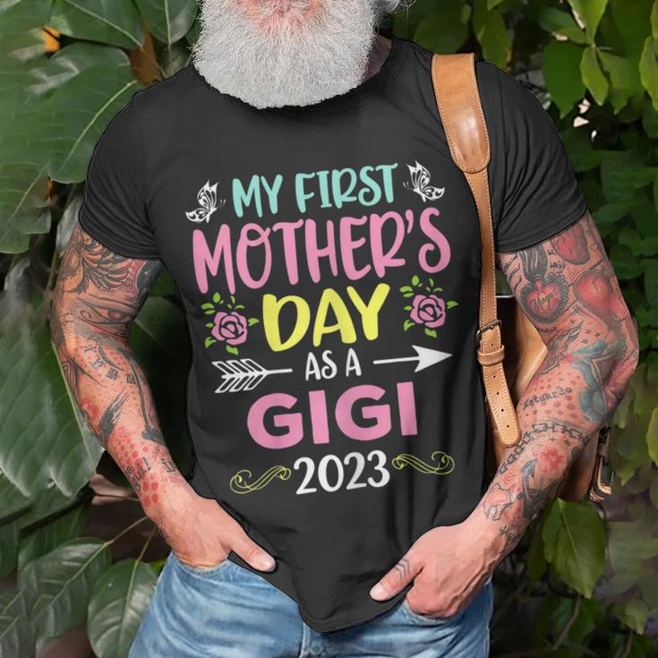 My First Mothers Day As A Gigi 2023 Happy Mothers Day Gift For Womens Unisex T-Shirt Gifts for Old Men