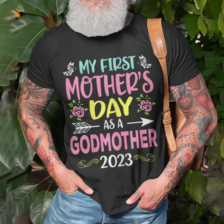 My First Mothers Day As A Godmother 2023 Happy Mothers Day Gift For Womens Unisex T-Shirt Gifts for Old Men