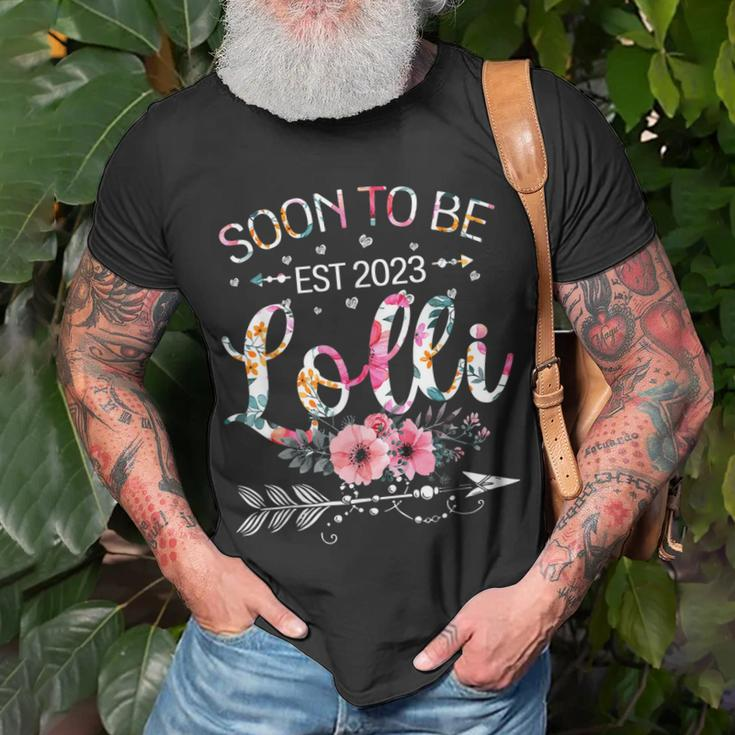 New Lolli Mothers Day Gifts | Soon To Be Lolli Est 2023 Unisex T-Shirt Gifts for Old Men