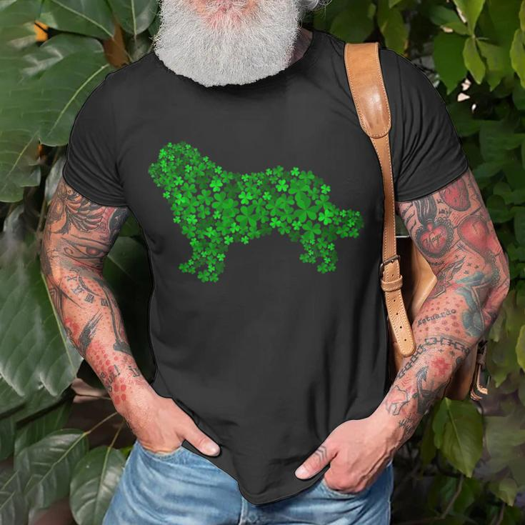 Newfoundland Dog Shamrock Leaf St Patrick Day T-Shirt Gifts for Old Men