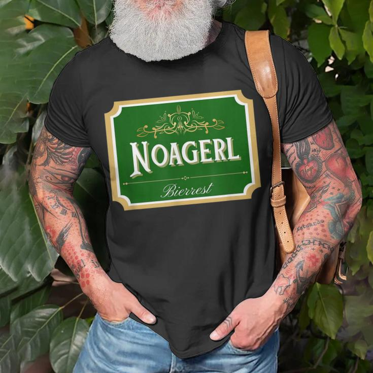 Noagerl Bierrest Noagal Fake Bier Brauerei Dialekt Spruch T-Shirt Geschenke für alte Männer