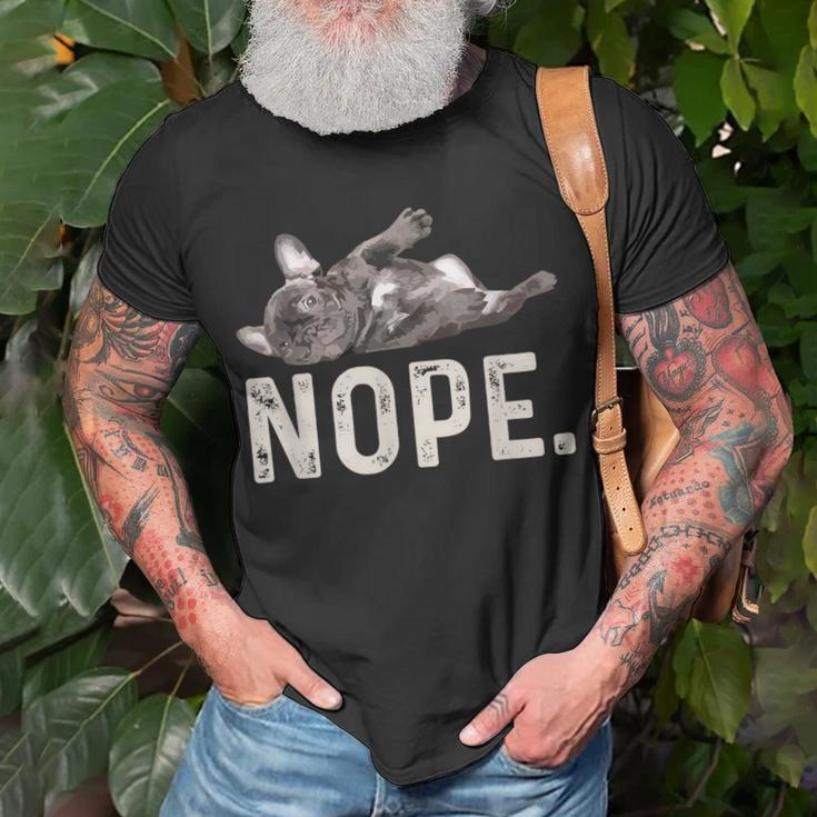 Nope Lazy Französische Bulldogge Dog Lover Geschenk T-Shirt Geschenke für alte Männer