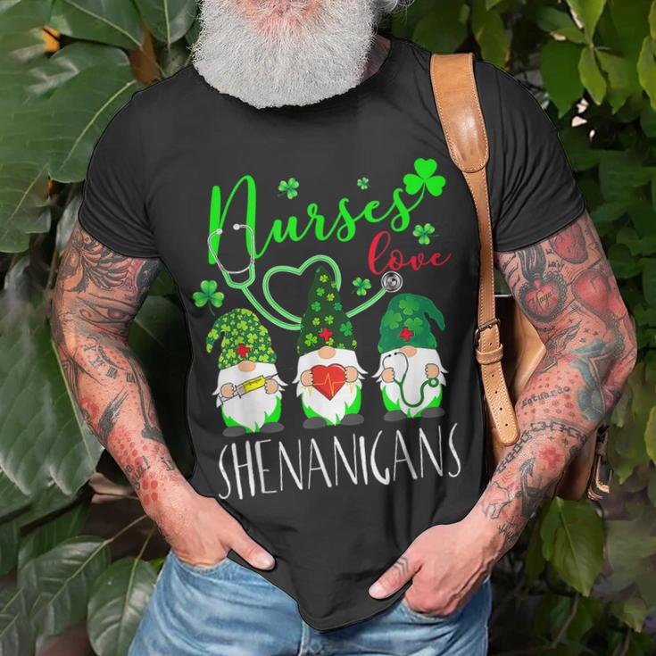 Nurses Love Shenanigans Gnomes Nurse St Patricks Day V2 T-Shirt Gifts for Old Men