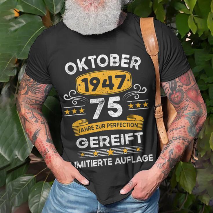 Oktober 1947 Lustige Geschenke 75 Geburtstag T-Shirt Geschenke für alte Männer