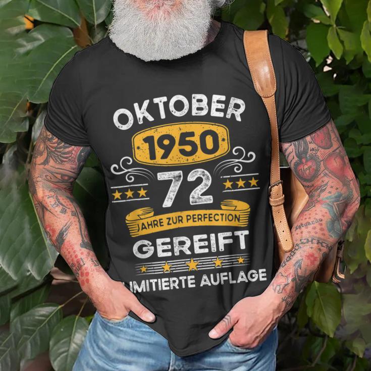 Oktober 1950 Lustige Geschenke 72 Geburtstag T-Shirt Geschenke für alte Männer