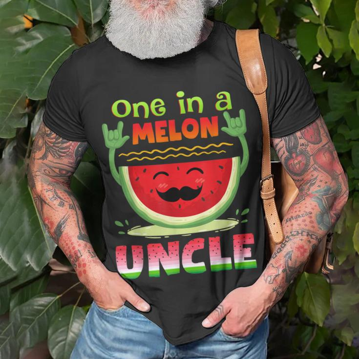 One In A Melon Uncle Funny Watermelon Unisex T-Shirt Gifts for Old Men