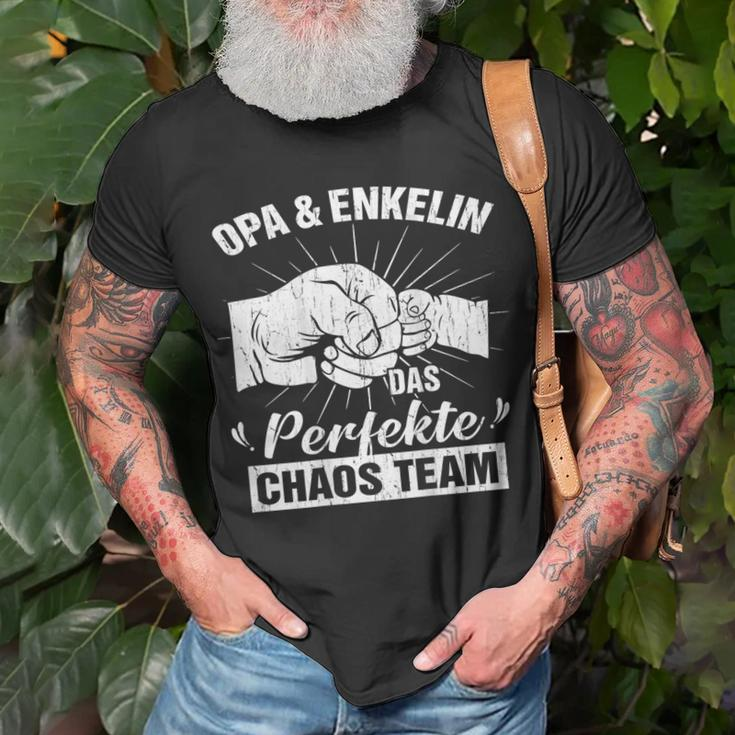 Opa Enkelin Das Perfekte Chaos Team Lustig Partnerlook Opa T-Shirt Geschenke für alte Männer