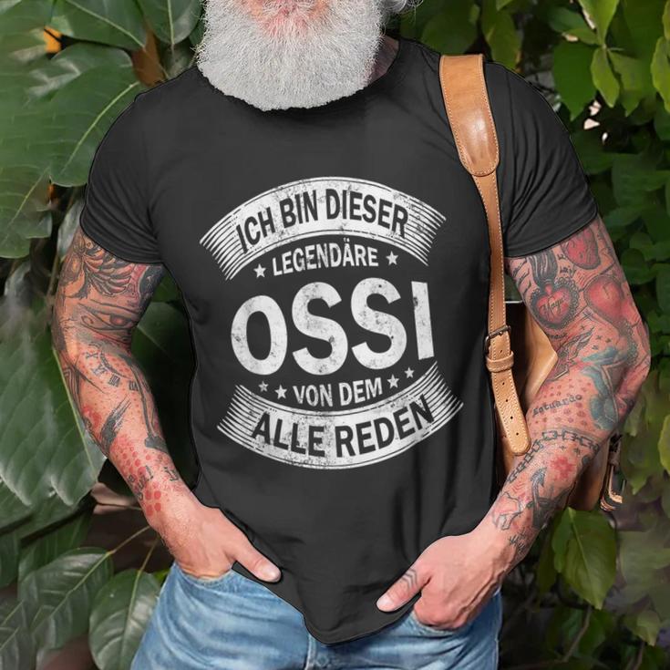 Ostdeutscher Ich Bin Dieser Legendäre Ossi Spruch T-Shirt Geschenke für alte Männer