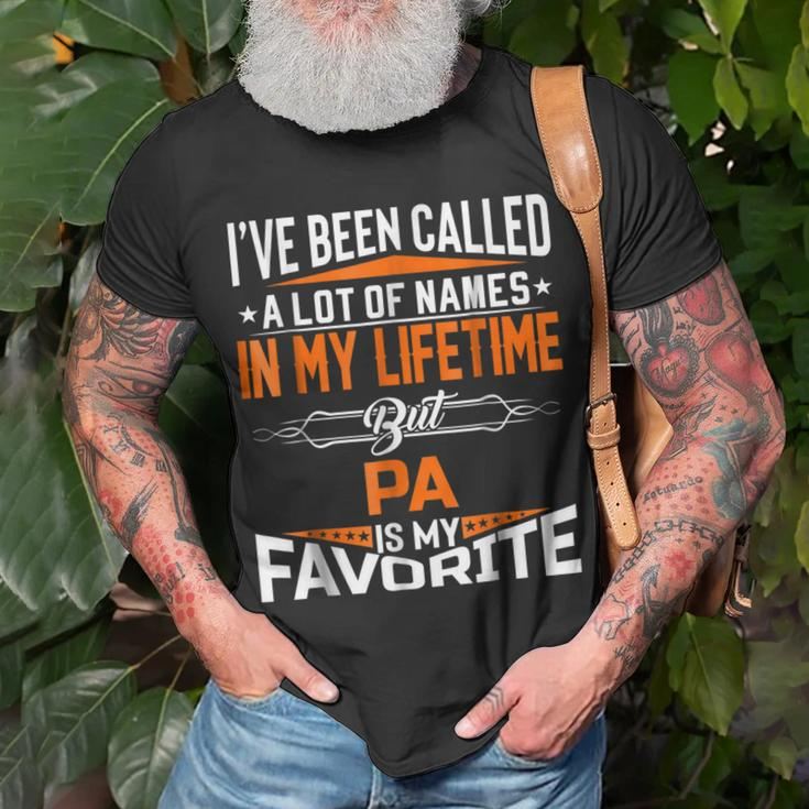 Pa Is My Favorite Name In My Lifetime Shirt Father Day Unisex T-Shirt Gifts for Old Men