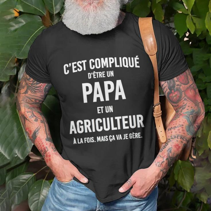 Papa Agriculteur Agriculture T-Shirt Geschenke für alte Männer