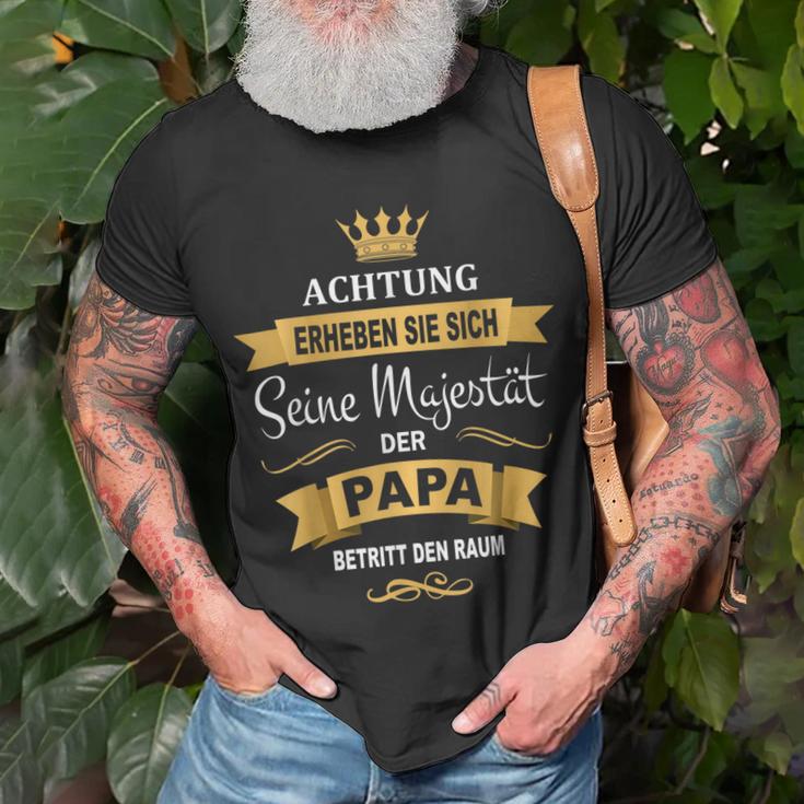 Papa Majestät mit Krone T-Shirt, Lustiges Geburtstagsgeschenk Geschenke für alte Männer