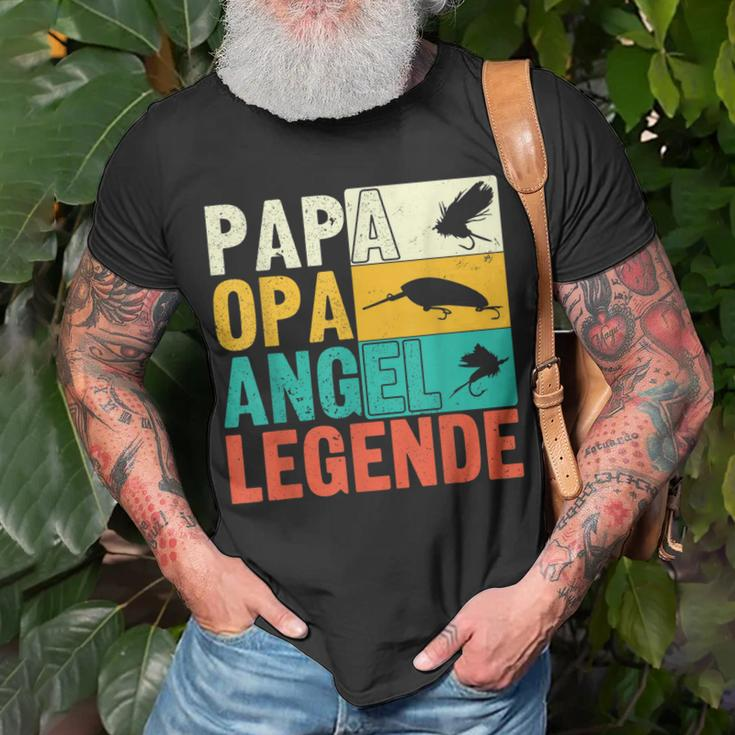 Papa Opa Angel Legende T-Shirt, Perfekt für Angler zum Vatertag Geschenke für alte Männer