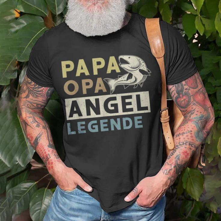 Papa Opa Angel Legende T-Shirt, Perfekt für Vatertagsangler Geschenke für alte Männer