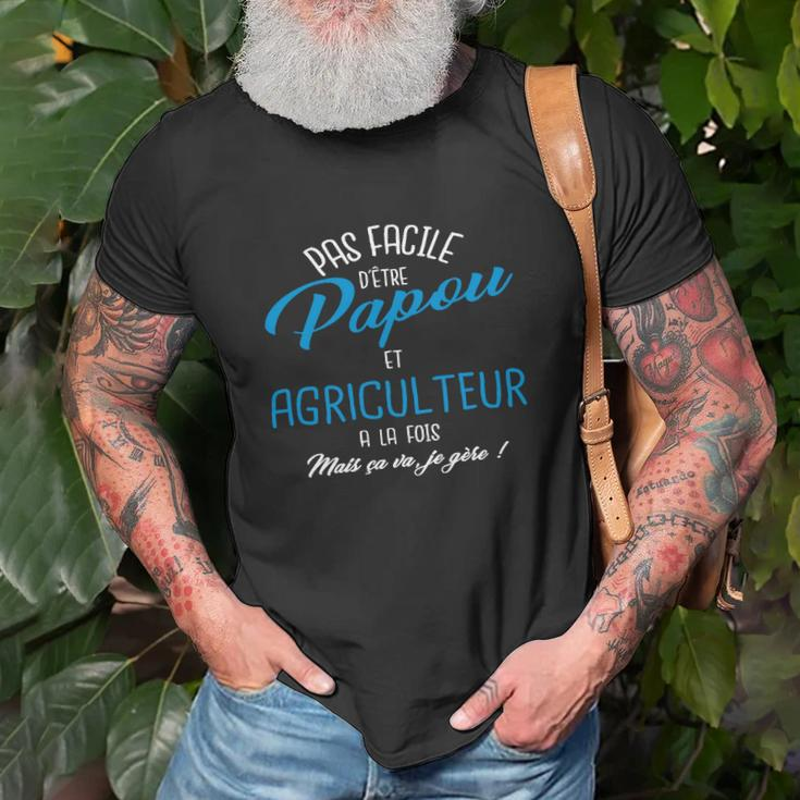 Papou Et Agriculteur V2 T-Shirt Geschenke für alte Männer