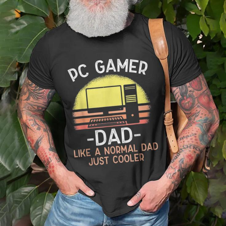 Pc Gamer Dad Like A Normal Dad Just Cooler Gamer T-Shirt Gifts for Old Men